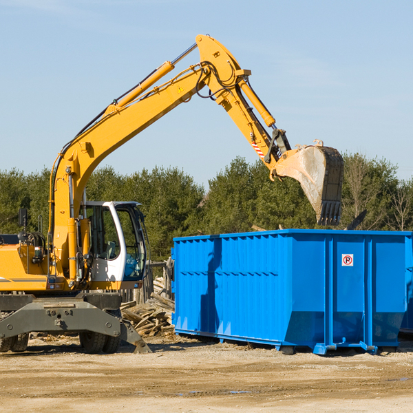 what are the rental fees for a residential dumpster in Hubbell